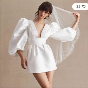 BHLDN By Watters Meringue Dress in Ivory Size 8 Like New Worn Once!